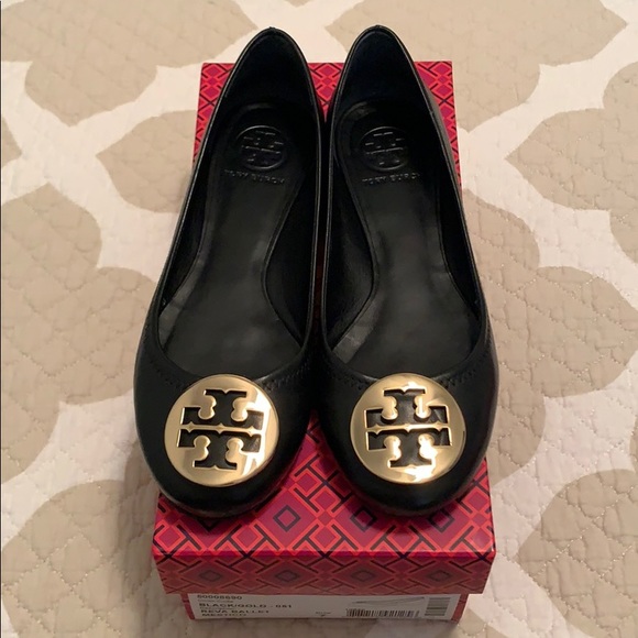 Tory Burch Shoes - Tory Burch Black Reva Ballet Flat